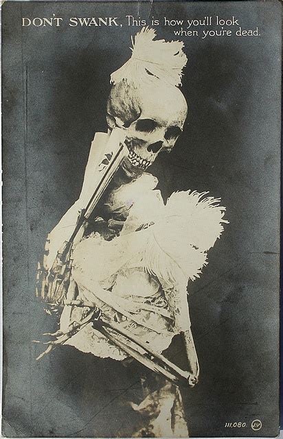 Old Antique Skeleton Postcard Macabre Postcard Danse Macabre