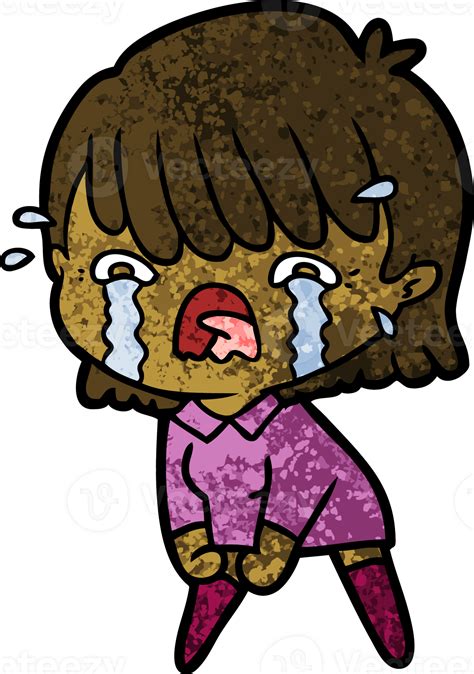 Cartoon Girl Crying Drawing 46878488 Png