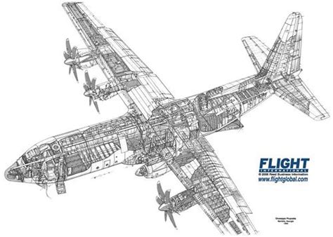 Lockheed Martin C 130J Hercules Cutaway Drawing Like The L Flickr