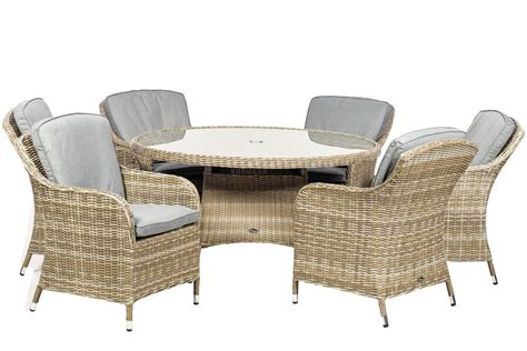 Wentworth Seater Rattan Garden Dining Set Imperial Chairs Royalcraft