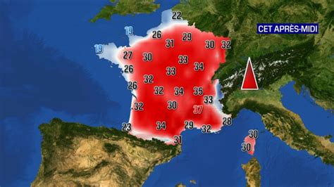 La M T O Du Jeudi Juillet Des Temp Ratures En Hausse Jusqu