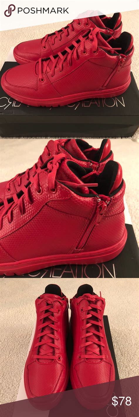 CREATIVE RECREATION Mens Adonis Mid Sneaker Red