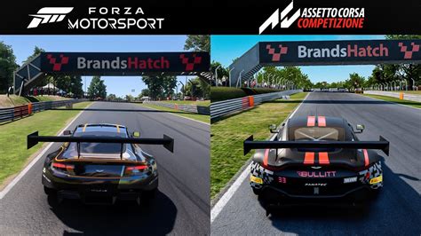 Forza Motorsport Vs Asseto Corsa Competizione Brands Hatch