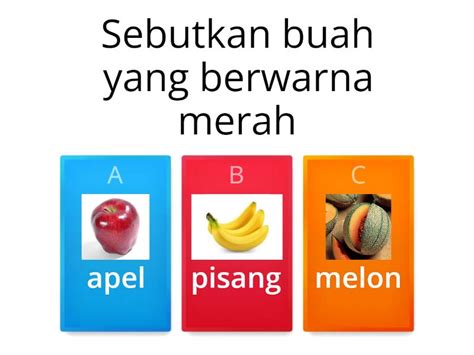 Mengenal Nama Buah Buahan Quiz