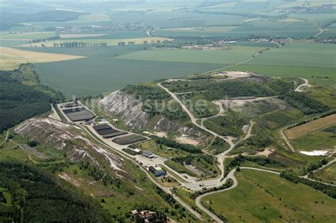 Roßleben Wiehe aus der Vogelperspektive Gelände der Bergbau Halde zur