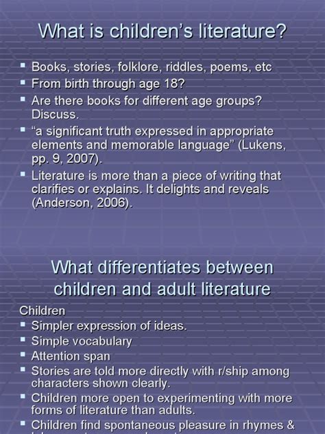 What Is Children's Literature | PDF | Children's Literature | Genre