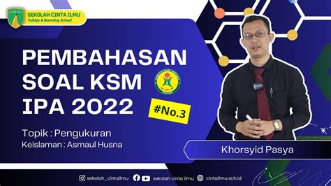 PEMBAHASAN SOAL KSM IPA 2022 TOPIK PENGUKURAN NOMOR 3 YouTube