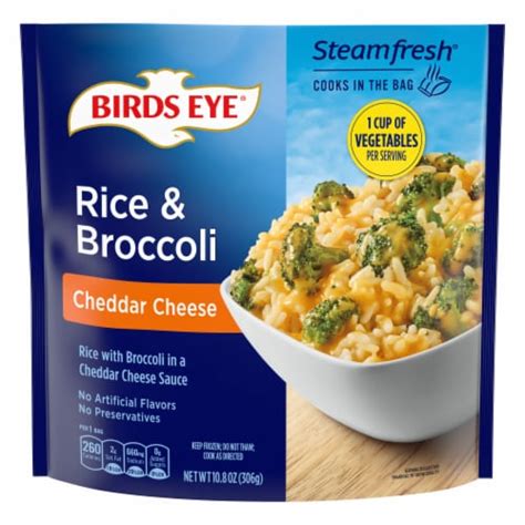 Birds Eye Steamfresh Rice And Broccoli Cheddar Cheese Frozen Rice 10 800 Oz Mariano’s