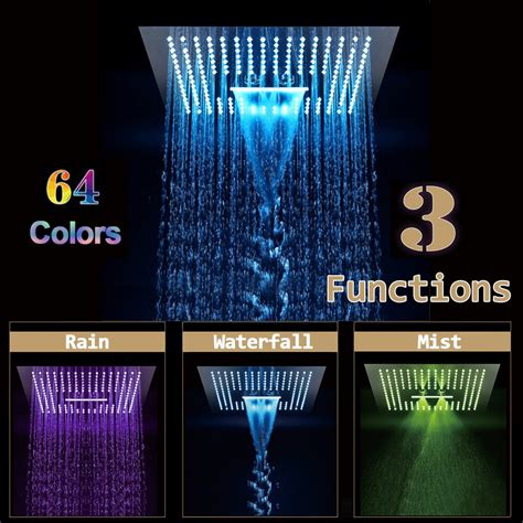 Inch Luxurious High End Square Rain Shower System With Remote