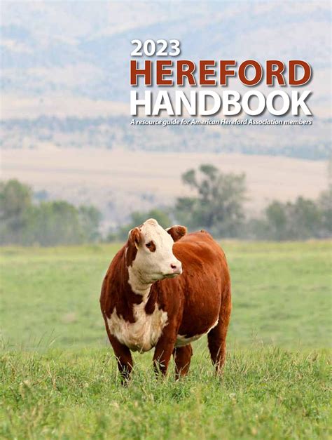 2023 Hereford Handbook By American Hereford Association And Hereford