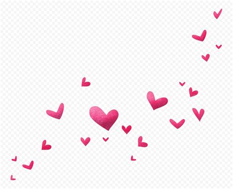 Cute Floating Pink Hearts Png Pink Heart Colorful Heart Valentines