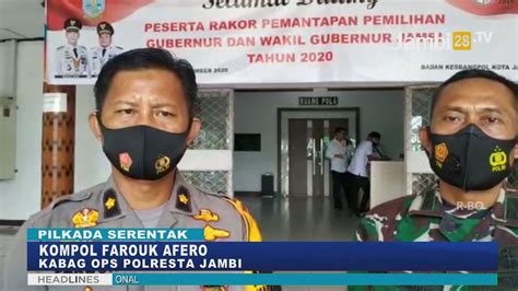 Polresta Jambi Terjunkan Personel Untuk Pengamanan Tps Besok Youtube