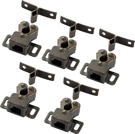 Gedotec Lot de 5 loquets à double roulement pour porte en acier avec