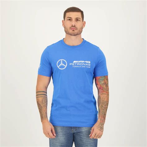 Camiseta Puma Mercedes Amg Petronas Mapf Ess Logo Azul Futfanatics