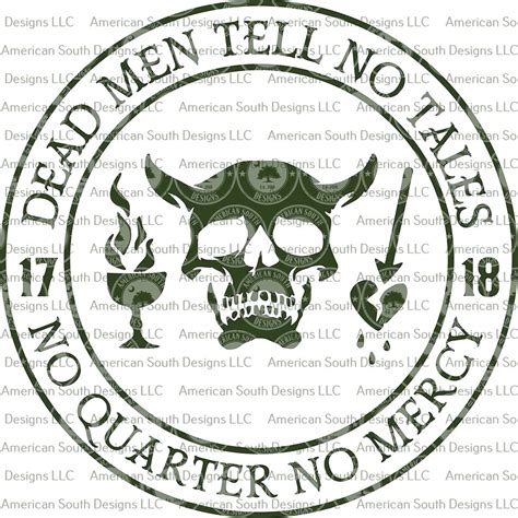 Blackbeard Round No Mercy No Quarter Svg Etsy