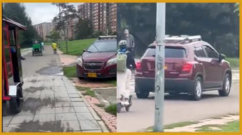 Video De Conductor Que Circul Por Una Ciclorruta Ambiental Caus