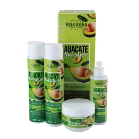 Kit Cronograma Capilar Tratamento Abacate Nutritivo Rhenuks