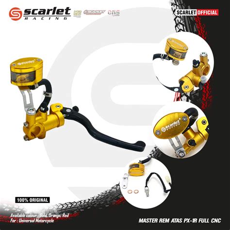 Jual Scarlet Racing Handle Master Rem Cakram Kanan Px R Full Cnc