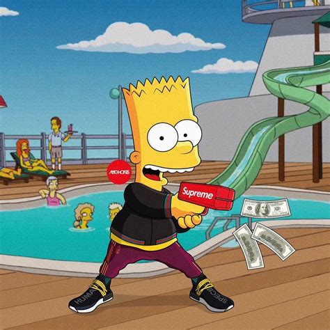 Cool Bart Simpson Supreme Wallpapers Top Free Cool Bart Simpson Supreme Backgrounds