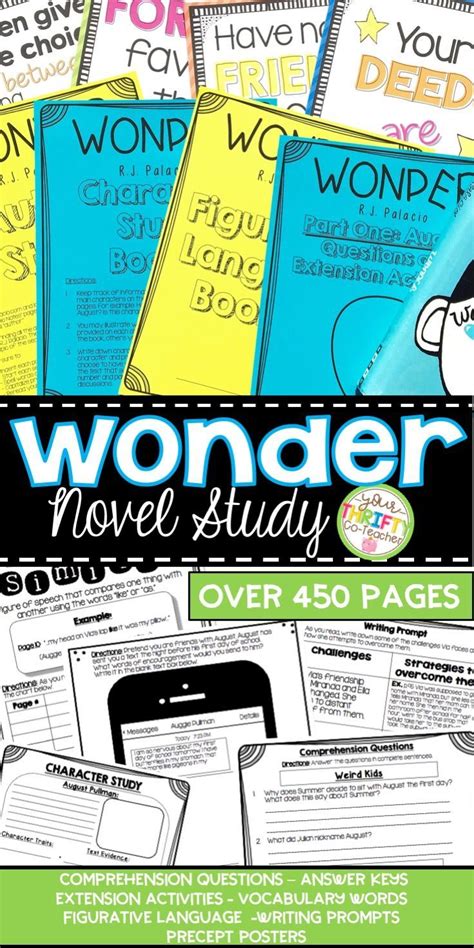 This Huge Wonder Novel Study Includes Over 450 Pages Of Comprehension