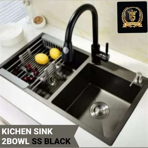 Promo Kitchen Sink Hitam Jkm Stainles Bak Cuci Piring Bodi Only