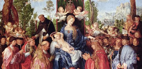 The Feast Of The Rose Garlands Painting By Albrecht D Rer Or