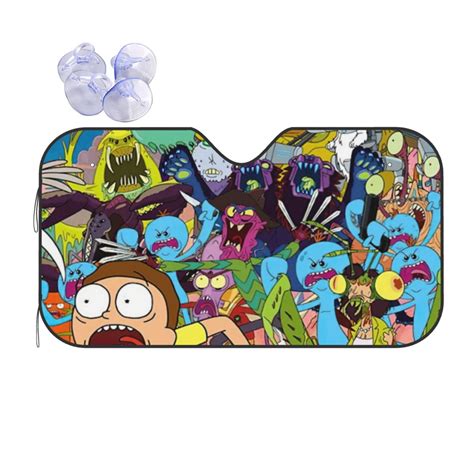 Rick And Morty Car Windshield Sun Shade Auto Sun Heat And Uv Rays