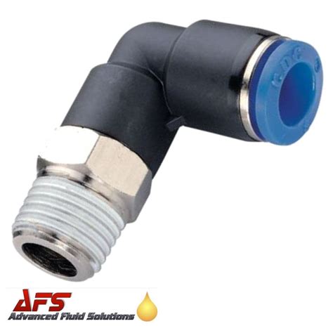 mm   bspt  male stud elbow push  fitting nylon pipetube air