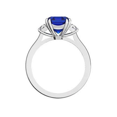 Blue Sapphire Three Stone Engagement Ring Waldemar Jewellers