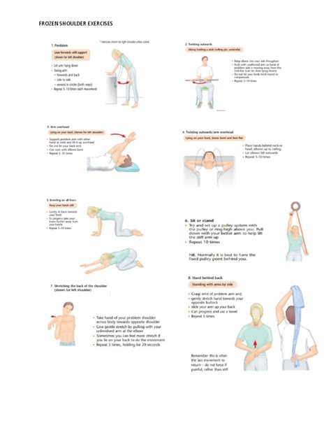 Printable Frozen Shoulder Exercises