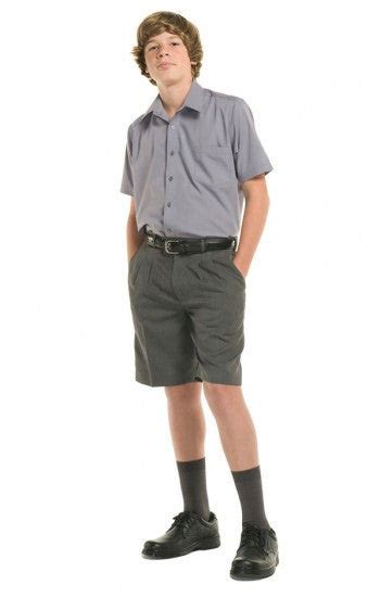 Mid Grey Boys College Shorts School Uniforms Australia