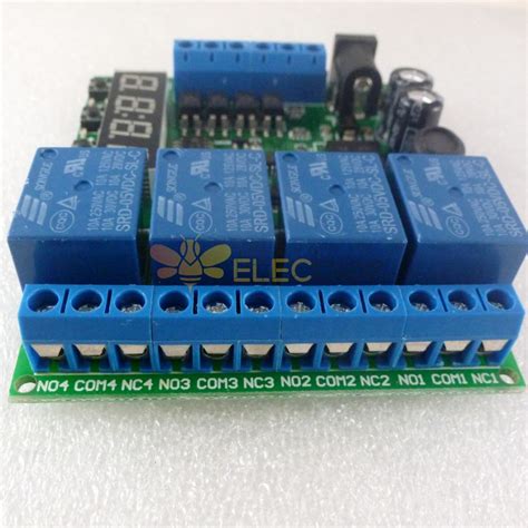 DC 12V 24V 4 Channel Multifunction Cycle Delay Timer Relay Module LED