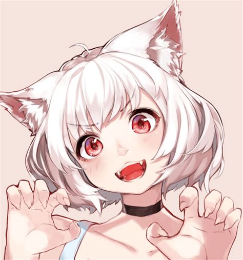 Safebooru 1girl 3 D Ahoge Albino Animal Ear Fluff Animal Ears Bangs