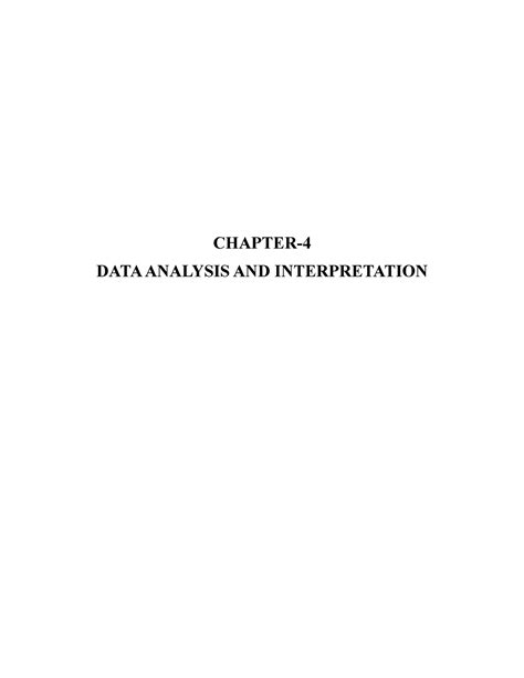 Chapter 4 VERY GOOD WORK CHAPTER DATA ANALYSIS AND INTERPRETATION