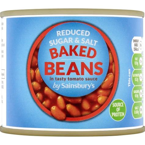 Sainsbury S Baked Beans In Reduced Sugar Salt Tomato Sauce G