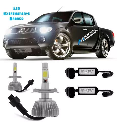 Kit Lampada Led 6k P Farol Alto Baixo L200 Triton Tp Xenon