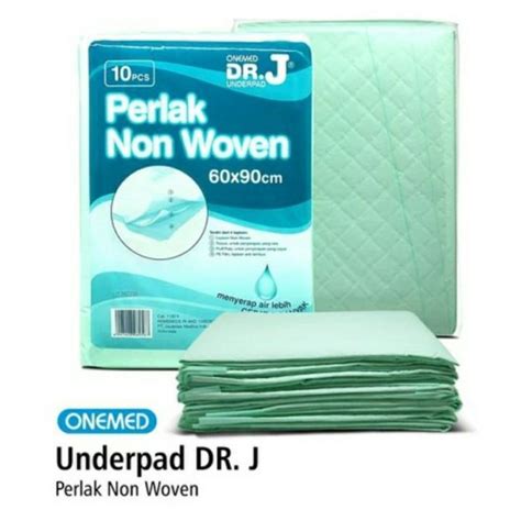 Underpad Dr J Perlak Alas Popok 60 X 90 Cm Onemed Isi 10 Lembar