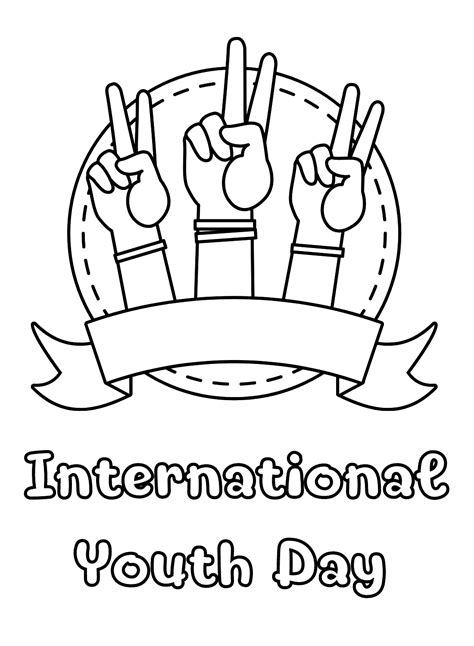 International Youth Day Free Coloring International Youth Day