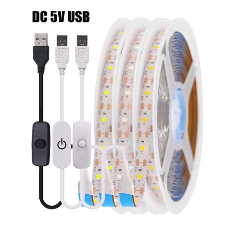 Tira De Luces LED USB Con Interruptor De Atenuaci N Cinta LED Flexible