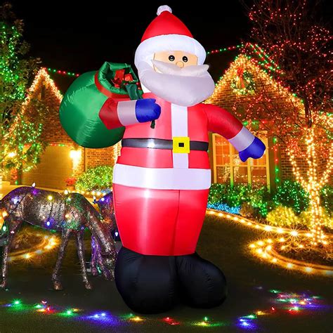 8 FT Christmas Inflatable Santa Claus Outdoor Decoration For Yard