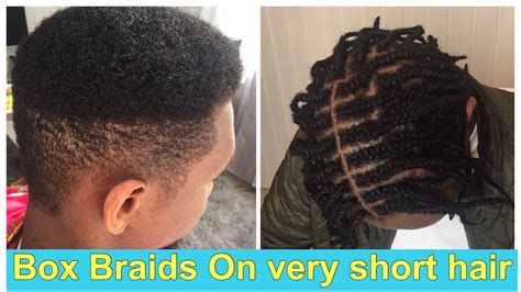 How To Box Braids On Short Hair With Marley Hair For Men Part 1