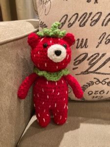 FREE Crochet Strawberry Bear Crochet Pattern Ribblr