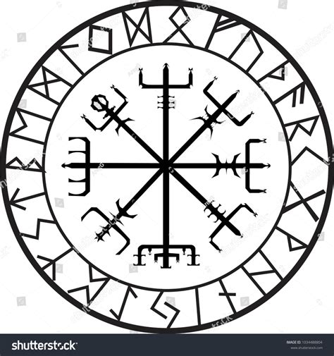 Norse Protection Rune Tattoo Vetor Stock Livre De Direitos 1034488804