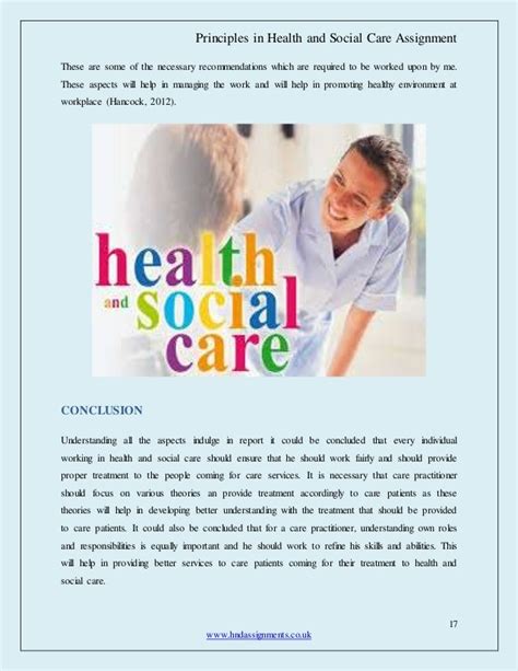 Principles In Health And Social Care Assignment