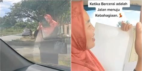 Bawa Pulang Akta Cerai Wanita Ini Girang Sampai Berlari Terimakasih