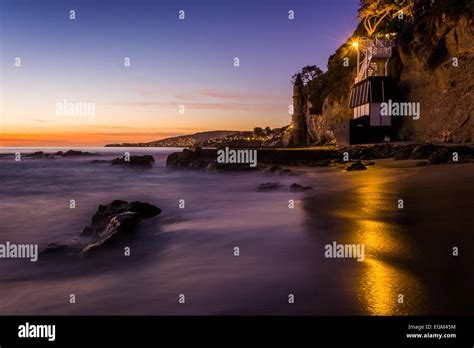 Victoria Tower At Sunset At Victoria Beach Laguna Beach California