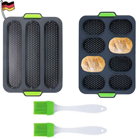 X Backform Brot Set Silikon Backen Br Tchen Backform Antihaft Baguette