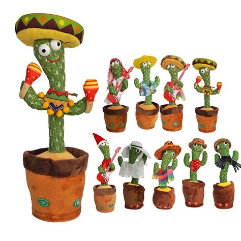 Talking Cactus Dancing Toys Speaking Electronic Plush Toys Twisting