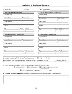 2020 2024 Form OH Application For Certificate Of Occupancy Washington