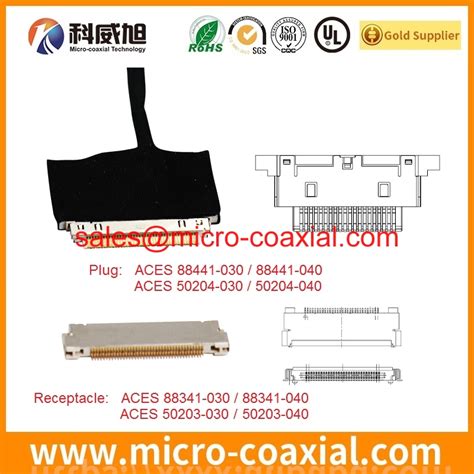 Custom I PEX 2030 0301F SGC Cable Assembly FI W31P HFE E1500 LVDS EDP